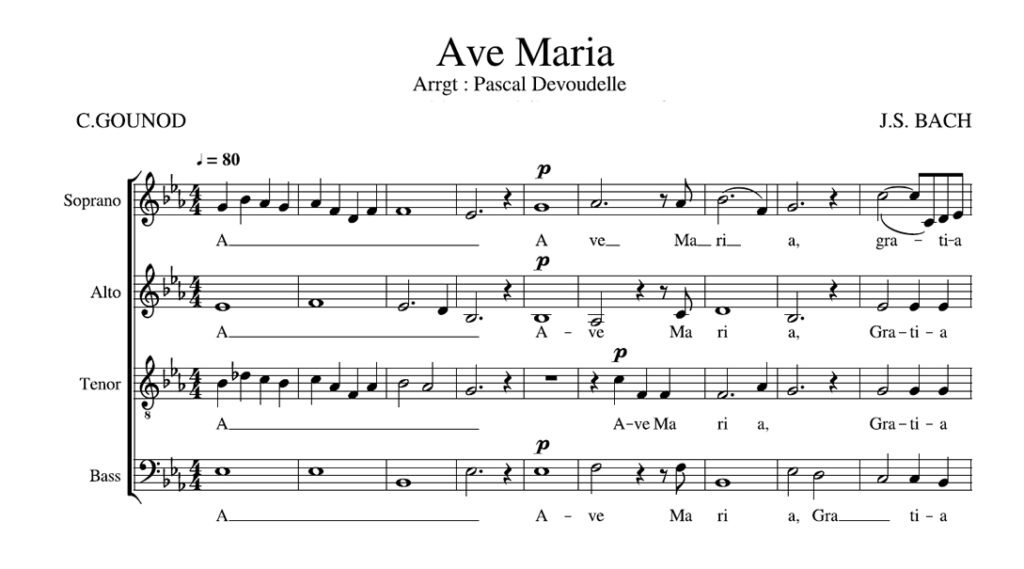 Ave Maria (Bach/Gounod) – ||: Recurso Coral